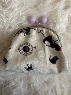 がま口ポーチ　ハンドメイド