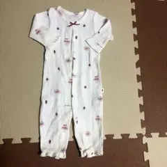 《ジェラートピケ》SALE中 イチゴ柄ロンパース 50-70cm