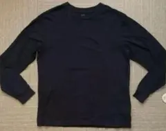 ◆【定番】GAP 無地 コットンロンT 長袖 ブラック 黒 インナー カットソー