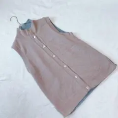 KN0397【Refined】ニットベスト【F】カシミヤハイネック リバーシブル