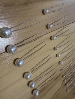 【美品】パール付きヘアピンセット
