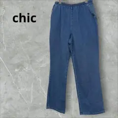デニム ブルー パンツ ウエストゴム