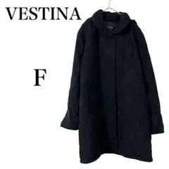【ヴェスティナ 東京スタイル】 フリースジャケット ロングコート ブラック