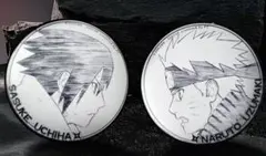 5/5までの出品 中国限定 NARUTO ナルトサスケ 75mm缶バッジセット