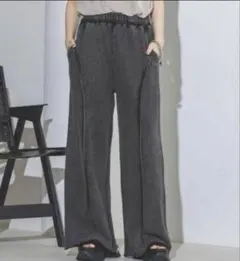 JEANASIS グレー ブリーチカコウスウェットパンツ