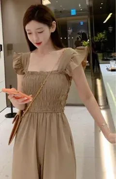 ディーホリックティアードはフリルオールインワンサロペット　新品未使用タグ付き韓国