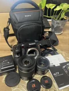 SONY α77 SLT-A77V 高速連写レンズ2本 2400万画素 ワケあり