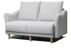 2人掛けソファ／ライトグレー／北欧風デザイン