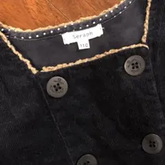 セラフ　コーデュロイワンピース　ネイビー　110