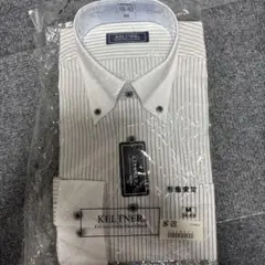 KELTNER M ホワイトストライプシャツ　Yシャツ