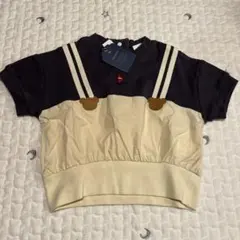 新品未使用タグ付 完売品】yori ヨリ ベビーピコステッチTee ピンク