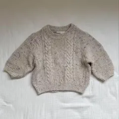 MINIROBE ケーブルニット セーター　80