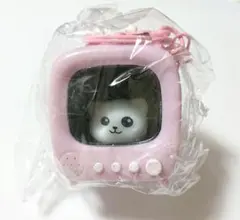 ピカッと！ペットバッグキーホルダー アニマルお天気予報 ピンク ガチャガチャ