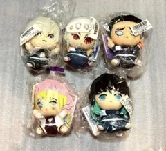 鬼滅の刃 くっつきぬいぐるみバッジ 無一郎 実弥 蜜璃 宇髄 悲鳴嶼 ぬいぐるみ