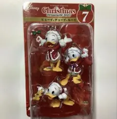 ハッピーくじ箱ありディズニークリスマスオーナメント2025ヒューイデューイルーイ