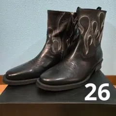 新品 Vintage Flame ジップアップ ウェスタンブーツ 26