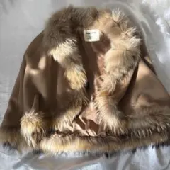 AKI Cashmere カシミヤ100% 毛皮付きコート - メルカリ
