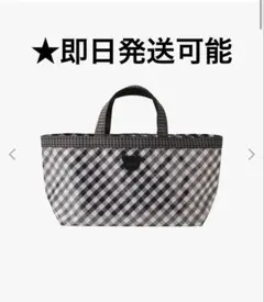 elu. フルールトート スクエアスモール ギンガ厶チェック フレンチブルドッグ elu. フルールトート スクエアスモール ギンガ厶チェック フレンチ