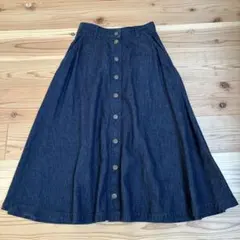To b by agnes b アニエスベー インディゴデニム　ロングスカートのサムネイル