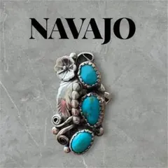 NAVAJO KathleenChavez 3連ターコイズネックレストップ - メルカリ