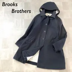BROOKS BROTHERS フーディー シングル トレンチコート ネイビーのサムネイル