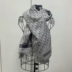 DIOR ディオール　ストール　マフラー　スカーフ　大判　UV対策　薄手　灰