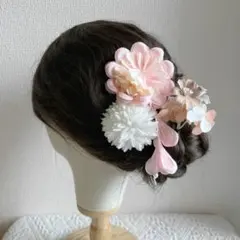 ウェディング　花嫁ヘッドドレス　着物　成人式結婚式　七五三　浴衣　振袖　花飾り