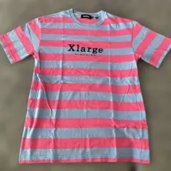 Xlarge ピンクブルー ストライプ Tシャツ
