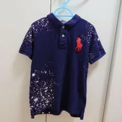POLO RALPH LAUREN ポロシャツ ネイビー ペイント柄