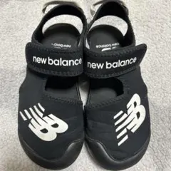 【美品】new balance ブラックサンダル　20㎝