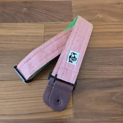 希少CHUMS ギターストラップ ピンク/グリーン