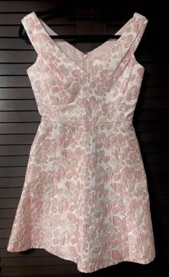 《極美品》ケイトスペード ノースリーブ Aライン ワンピース ドレス 花柄 刺繍