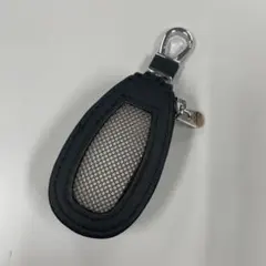 キーケース スマートキー レザー 革 キーリング カバー ブラック