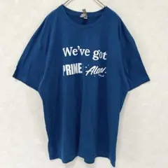 企業系 Tシャツ 半袖 ビッグサイズ 両面プリント 古着 ネイビー 紺 青 XL