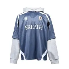 BREATH BH LOGO LAYERED GAME SHIRT HOODIE