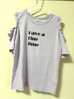 西松屋　オフショルダー Tシャツ 130 ラベンダー