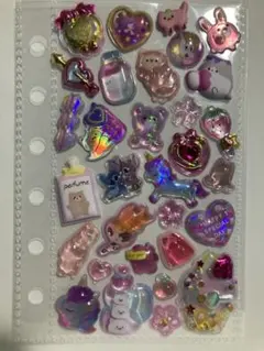 (86)【ピンク系】立体 おすそ分け シール交換 シール帳 まとめ割 完成品