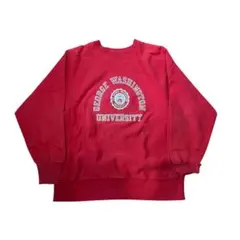 と*お様 80s チャンピオン リバースウィーブ ラバー プリント スウェット
