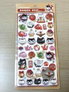 ボンボンドロップシール　和柄　縁起物