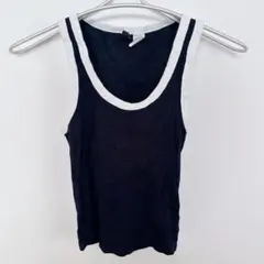 【XS】エイチアンドエムDIVIDED H&M ブラックホワイト タンクトップ