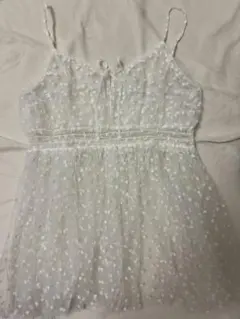 w closet タグ付き未使用　ハートフロッキーチュールキャミ　F