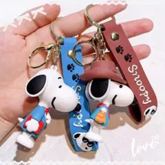 2個セット　スヌーピー(スチューデント&カーボーイ) 　マスコットキーホルダー