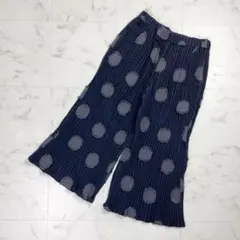 プランテーション フレアプリーツドットパンツ ネイビー サイズM*PD1208のサムネイル