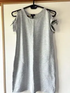 GAP レディースストライプ肩出しチュニック 半袖