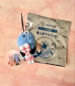 パペットスンスン×スシローコラボ　指人形マスコット　エビ　クリアピック