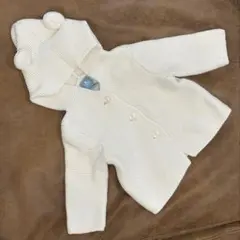baby GAP くまみみ ニットカーディガン 3〜6ヶ月 アイボリー 60