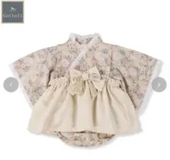 【美品】ベビー袴　袴ロンパース　女の子　コトリ　バースデイ　80cm
