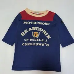 90★ミキハウスダブルB★くろくまアップリケ付き！プリントＴシャツ★