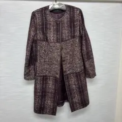 Leilian マルチカラーツイード　ロングコート　レリアンのサムネイル