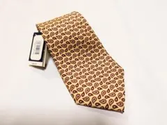 新品タグ付き ポロラルフローレン USA製 シルクネクタイ イエロー ベージュ